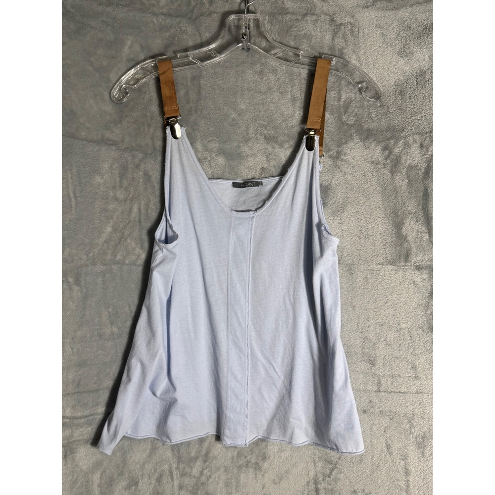 Errant Womens Light Blue Cotton Tank Top‎ Suspender Straps Size S 80225